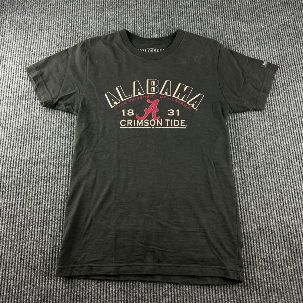 Colosseum Alabama Crimson Tide T Shirt Mens Small Black Slub Knit NCAA 1831 A